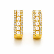 Pearl Radiance Hoop Earrings