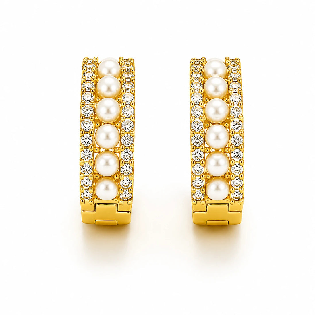 Pearl Radiance Hoop Earrings