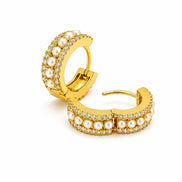 Pearl Radiance Hoop Earrings