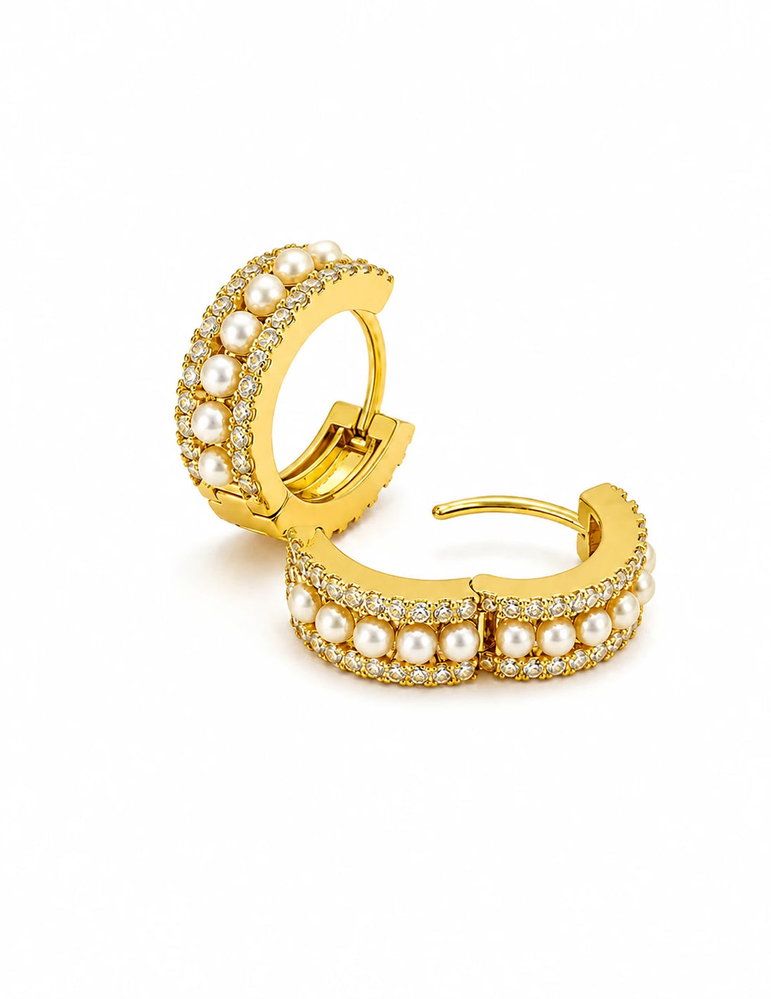 Pearl Radiance Hoop Earrings