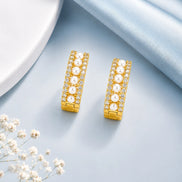 Pearl Radiance Hoop Earrings