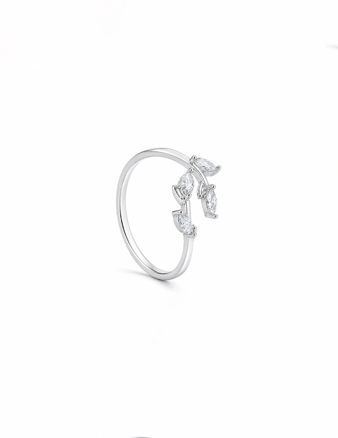 Marquise Leaf Open Ring