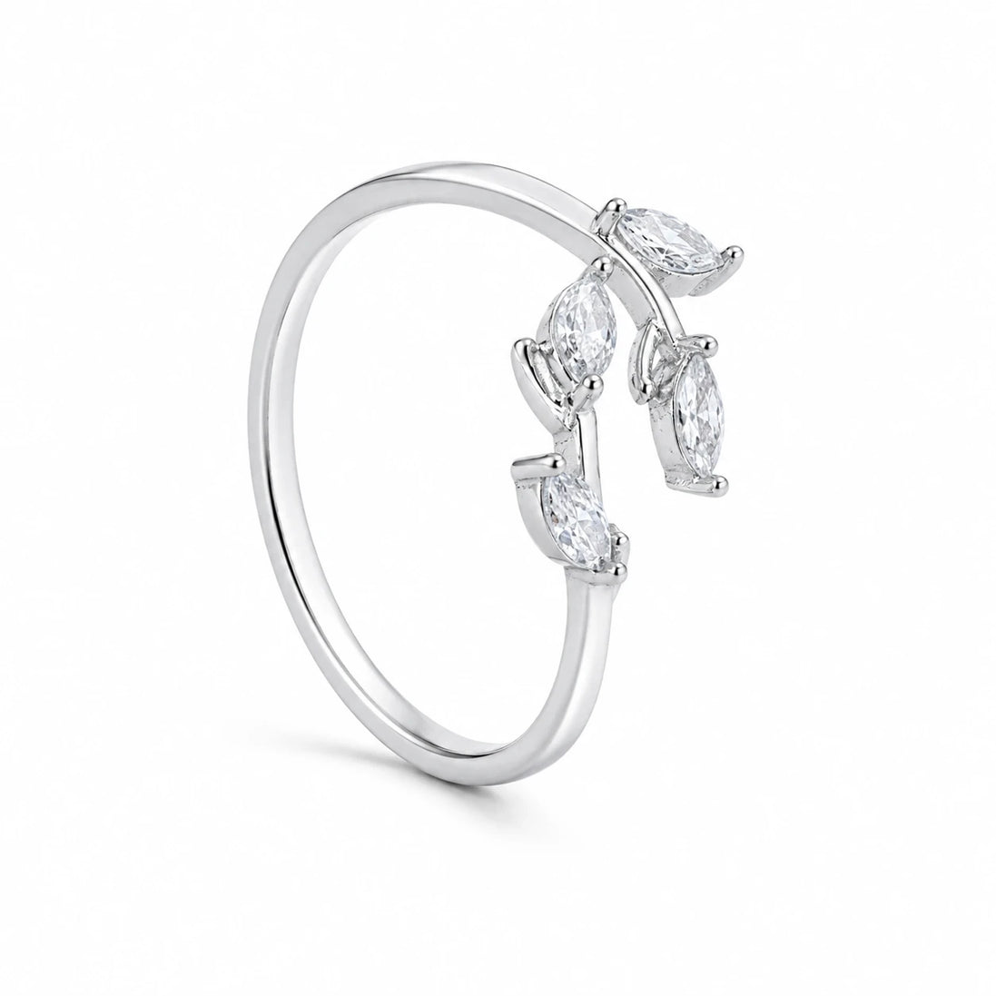 Marquise Leaf Open Ring