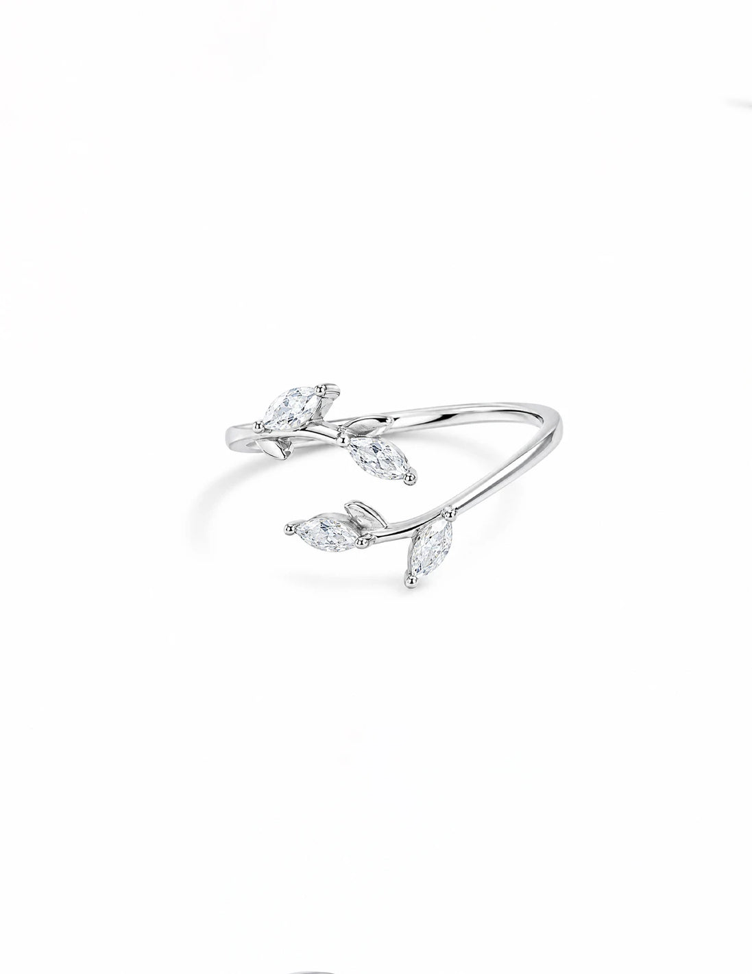 Marquise Leaf Open Ring