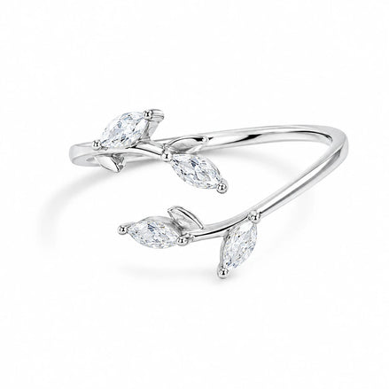 Marquise Leaf Open Ring