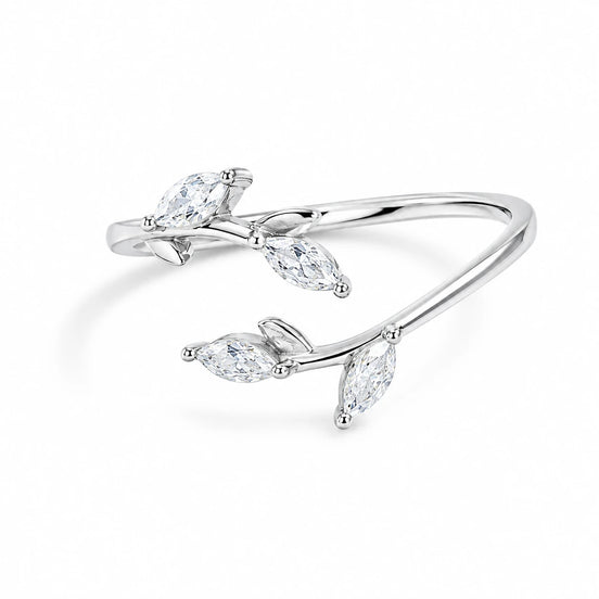 Marquise Leaf Open Ring