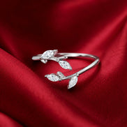 Marquise Leaf Open Ring