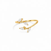 Marquise Leaf Open Ring