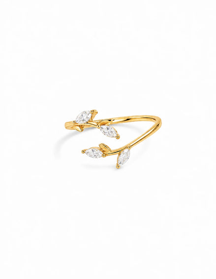 Marquise Leaf Open Ring
