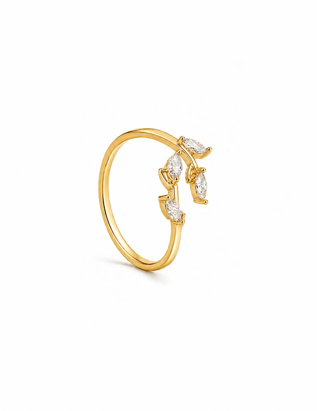 Marquise Leaf Open Ring