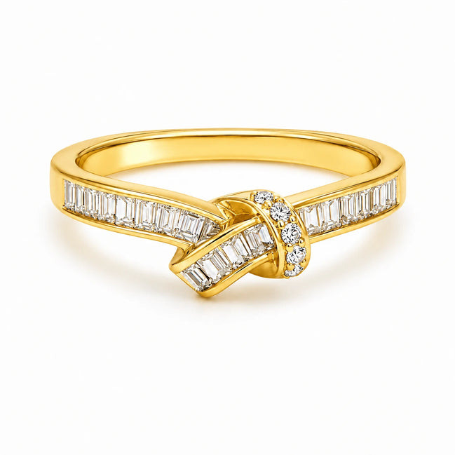 Baguette Knot Ring