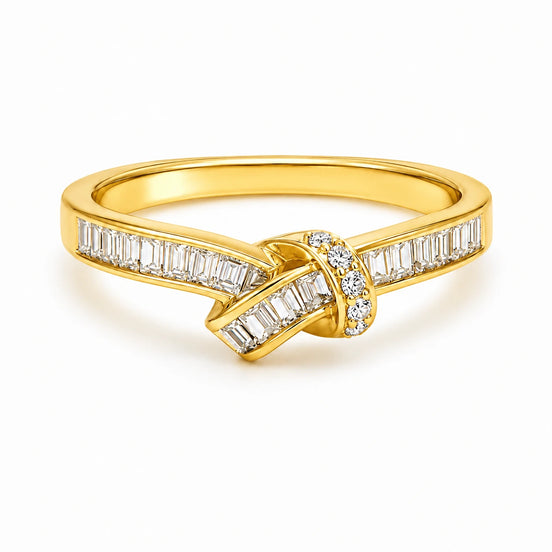 Baguette Knot Ring