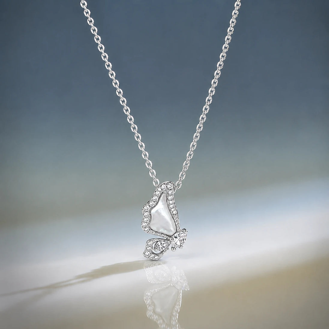 Luna Flutter Butterfly Pendant Necklace