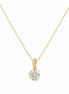 Celeste Halo Solitaire Pendant Necklace