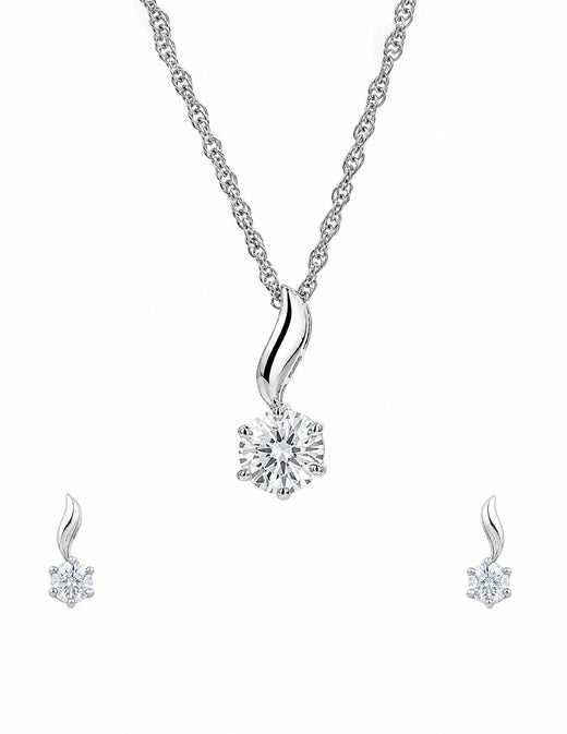 Luna Solitaire Jewelry Set