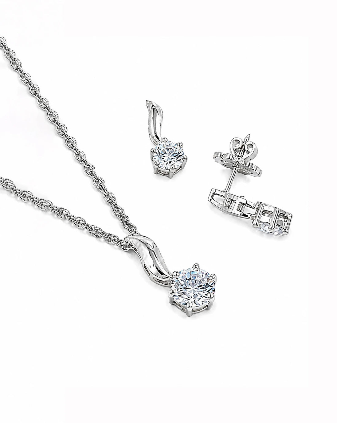 Luna Solitaire Jewelry Set
