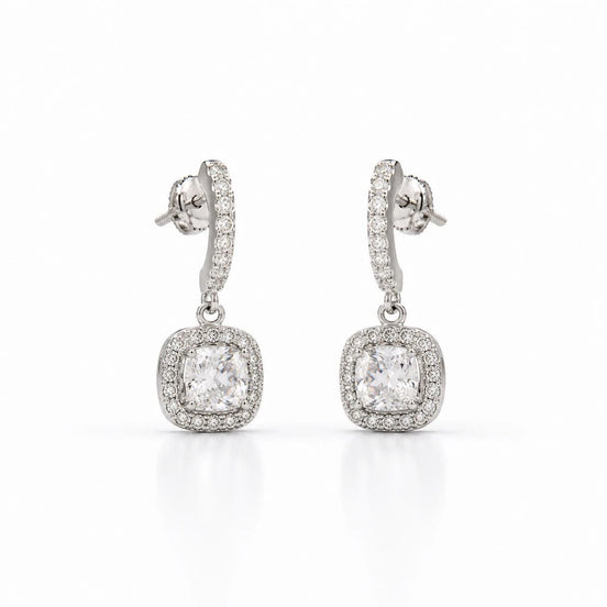 Luna Halo Drop Earrings