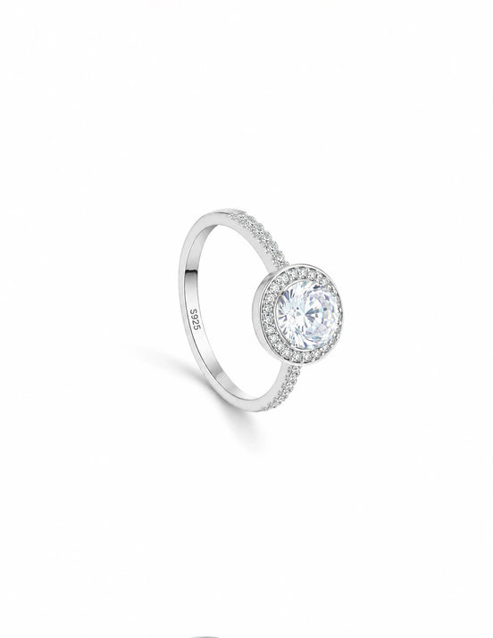 Halo Solitaire Ring