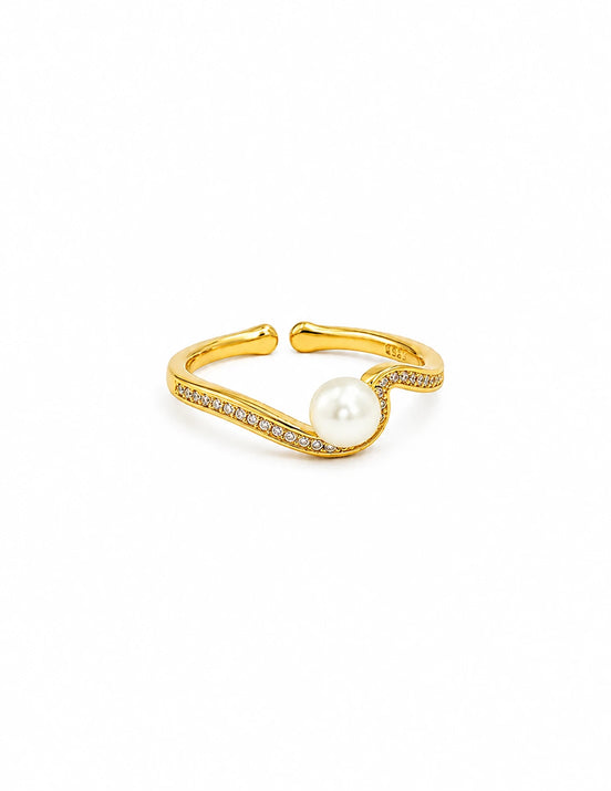 Pearl Wave Ring