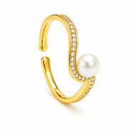 Pearl Wave Ring