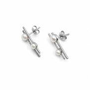 Nova Pearl Linear Earrings