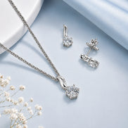 Luna Solitaire Jewelry Set