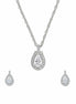 Eternal Teardrop Halo Jewelry Set