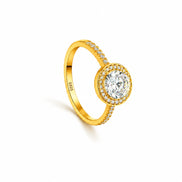 Halo Solitaire Ring