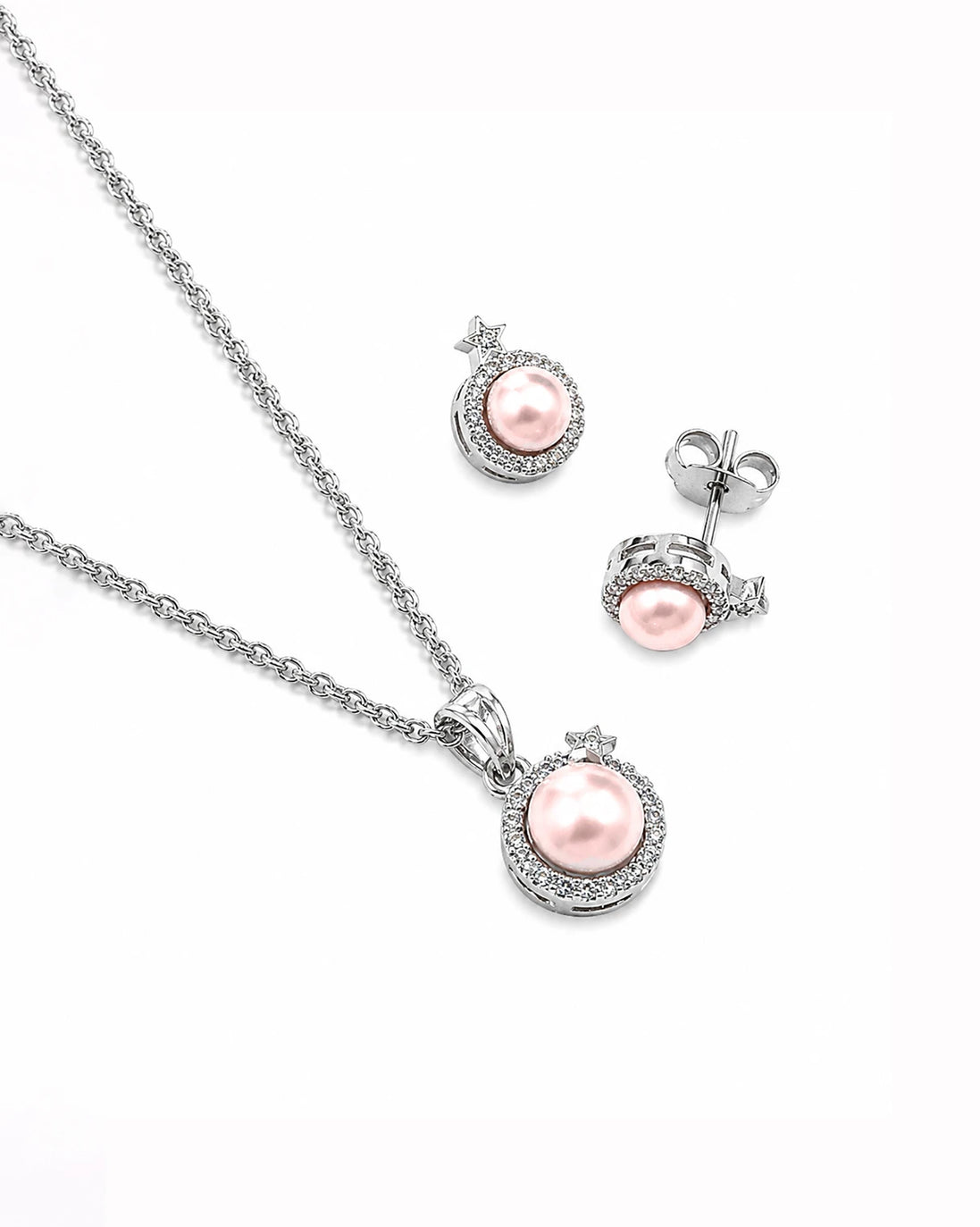 Celestial Blush Pearl Jewelry Set