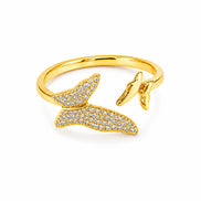 Whale Tail Open Ring