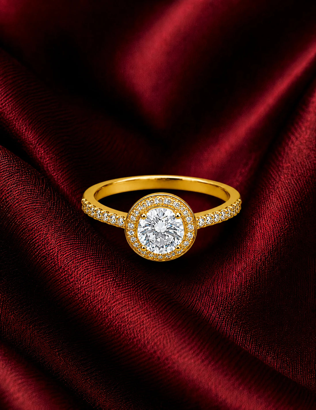 Halo Solitaire Ring