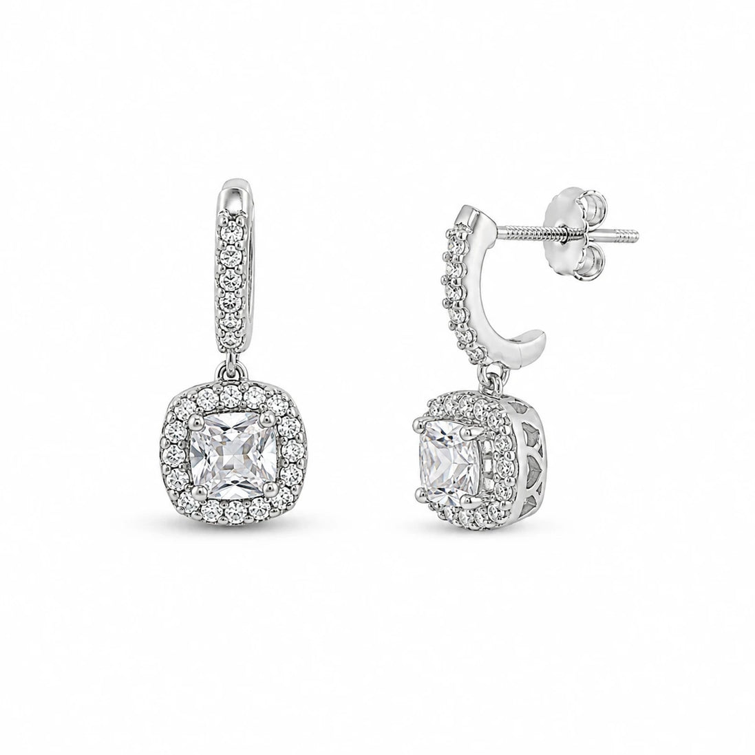 Luna Halo Drop Earrings