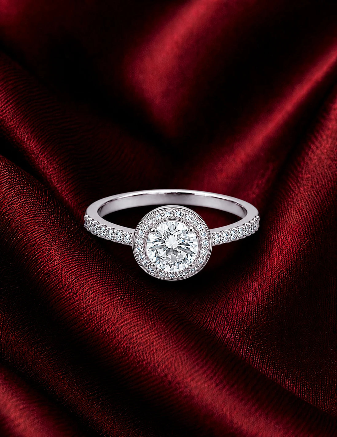 Halo Solitaire Ring