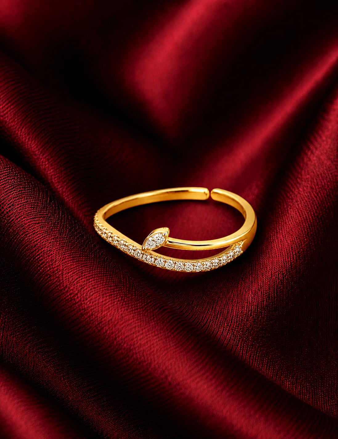 Marquise Spark Open Ring