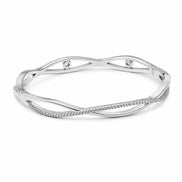 Silver Wave Twist Ladies Kada
