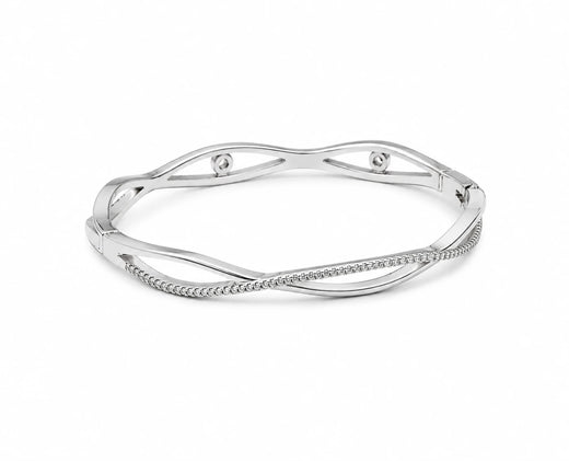 Silver Wave Twist Ladies Kada