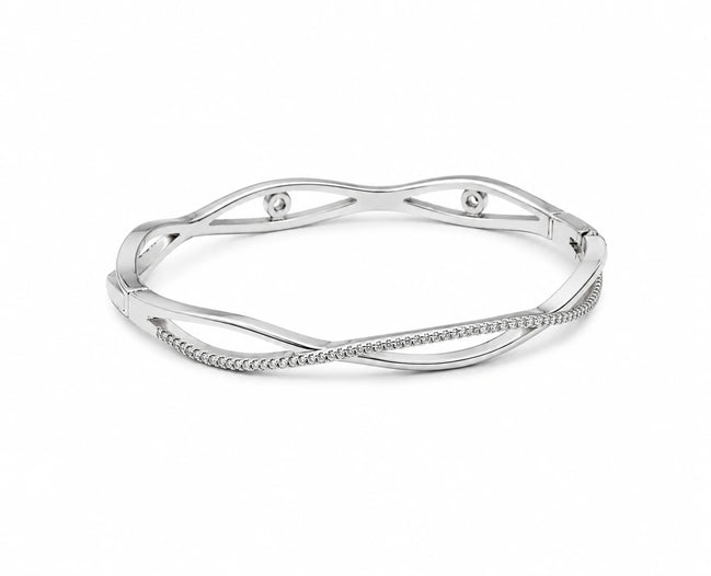 Silver Wave Twist Ladies Kada