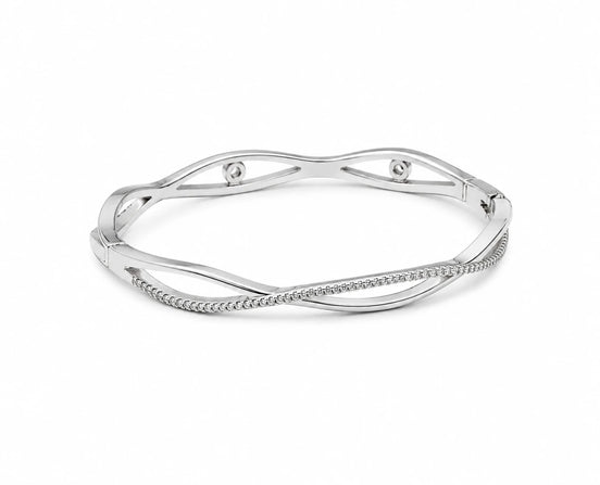 Silver Wave Twist Ladies Kada