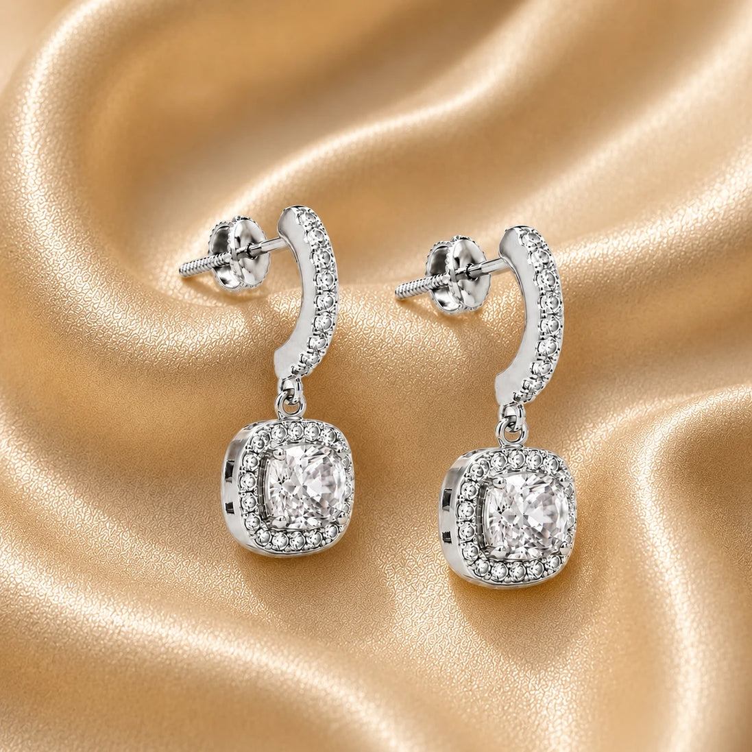 Luna Halo Drop Earrings