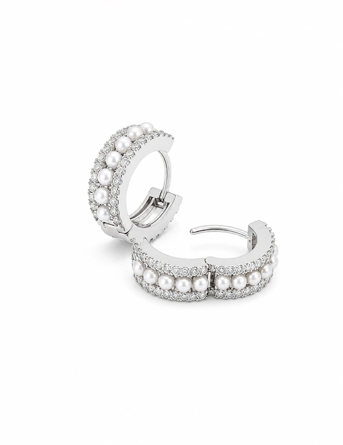 Pearl Radiance Hoop Earrings