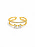 Pearl Bow Open Ring
