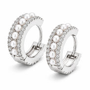 Pearl Radiance Hoop Earrings