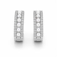 Pearl Radiance Hoop Earrings