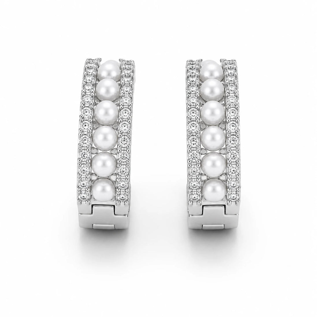 Pearl Radiance Hoop Earrings
