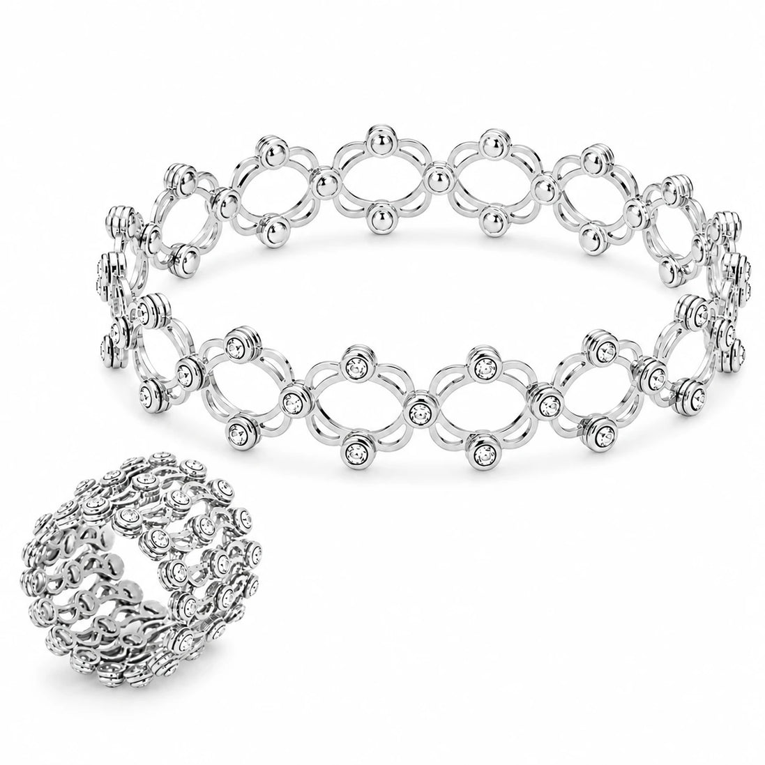 Reverie Flex Ring Bracelet silver