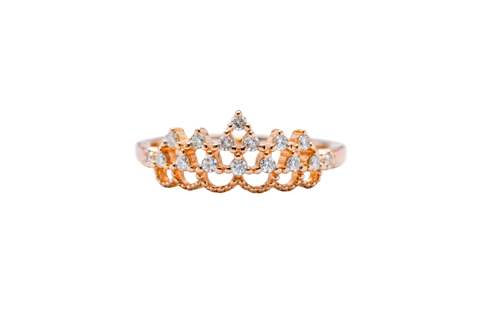 Regal Bloom Crown Ring