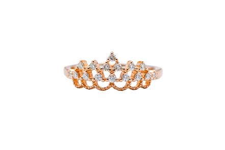 Regal Bloom Crown Ring