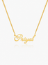 Personalized Name Necklace Gold Plated