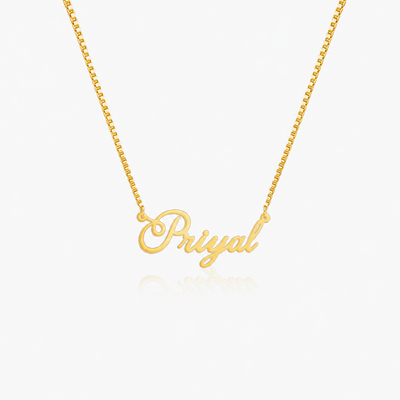 Personalized Name Necklace Gold Plated