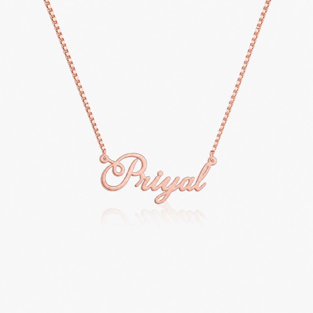 Persoanalized Name Necklace Rose Gold Plated